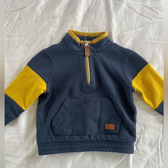 7 for All Makind baby quarter-zip sweatshirt and jean set size 12 months - Picture 2 of 6